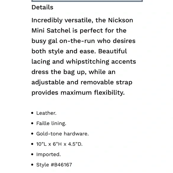 Cole Haan Nickson Mini Satchel - Picture 6 of 6